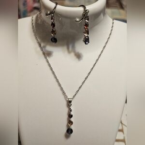 Sterling Silver 925 Colorful CZ Jewelry Set